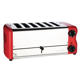 Rowlett Esprit 6 Slot Toaster Traffic Red w/2x Additional Elements & Sandwich Cage - CH188