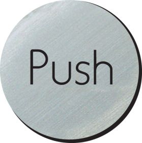 Push 75mm disc silver finish