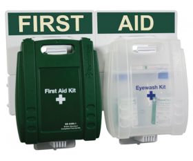 British Standard Compliant Catering First Aid Kit & Eye wash point kits 1 - 10 people