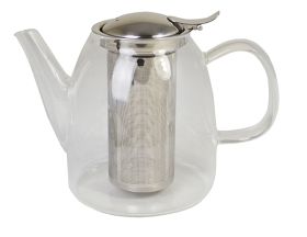 Sunnex GTP800S Glass Teapot with SS Strainer 0.8Ltr 27oz
