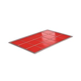 Primeware HT1RD - Ceramic 1/1 GN Hot Tile  - Bain Marie Insert Red