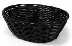 Rattan Basket Oval 23cm / 9" Black