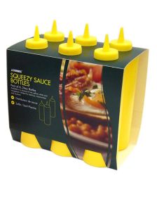 Sauce Bottle Yellow 24oz Pack 6