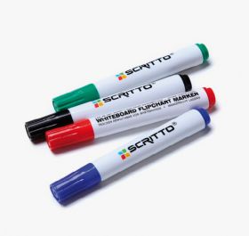 Mixed Colour Dry Wipe Markers. Pack of 4