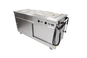 Parry MSB15 - Mobile Servery / Hot Cupboard With Bain Marie Top
