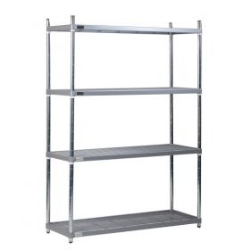 4 Tier Nylon Coated Quartermaster Shelving - 1700mm High, 500mm Deep & Different Widths Available