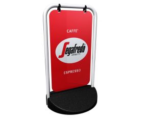  Pavement Display Sign with Graphics Swinger 2000 Panel 500x750mm. (White or Black)