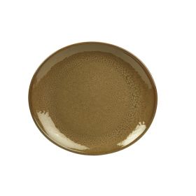 Terra Stoneware Rustic Brown Oval Plate 29.5 x 26cm - pk 6