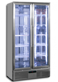 Prodis NT20ST-HC Double Door Stainless Steel Finish Upright Bottle Cooler 340L