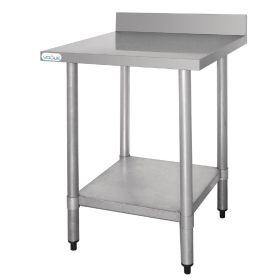 Vogue Stainless Steel Prep Table with Upstand - T379 - 900(H) x 600(W) x 600(D)mm