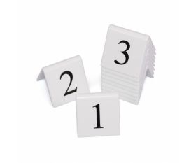 White Restaurant / Pub / Cafe Table Numbers - 50x50mm - Set of 10 - Pick your numbers