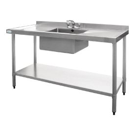 Vogue Stainless Steel Sink Double Drainer 1500mm - DY826