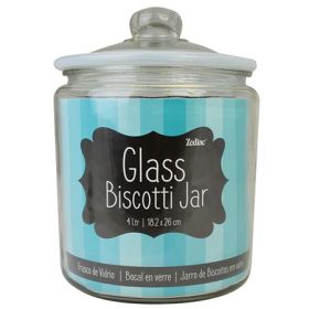 Glass Biscotti Jar 26cmH 18.2cmD 4 Litres
