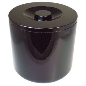 Round Plastic Ice Bucket Black