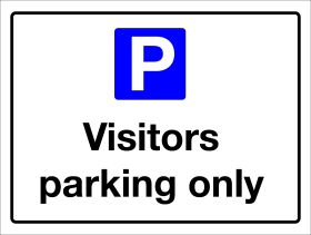 Visitors Parking Only Sign 300x400mm Post Mounted