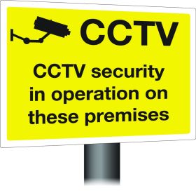 CCtv in operation on premises . 300x400mm W/M
