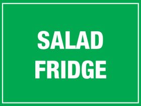 Salad Fridge. 150x200mm. Self Adhesive Vinyl