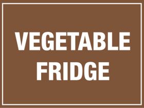 Vegetable Fridge. 150x200mm. Self Adhesive Vinyl
