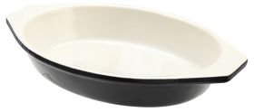 Black Cast Iron Oval Dish 20 x 15 x 4 cm - 1.5 Litre Sunnex CST20K