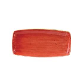 Churchill Stonecast Rectangular Plate Berry Red 295 x 150mm - DB070 - pk 12