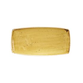 Churchill Stonecast Rectangular Plate Mustard Seed Yellow 295 x 150mm - DF791 - pk 12