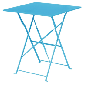 Bolero GK985 Seaside Blue Square Pavement Style Steel Table