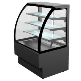 Sterling Pro EVO90 Chilled Patisserie Counter Curved Glass - Black