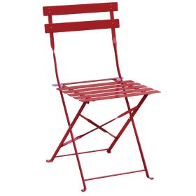 Bolero Pavement Style Steel Chairs Red (Pack of 2)   GH555