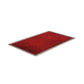 Primeware GHT1RDS - Glass 1/1 GN Hot Tile Marbled  - Bain Marie Insert - Red