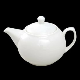 4 to 6 Cup White Teapot Porcelain 1 Ltr / 35oz - Orion C88136 