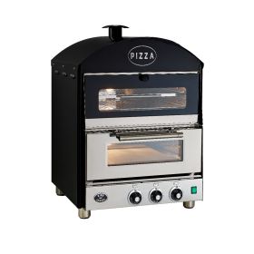 King Edward PK1W Pizza King Oven - Single Deck With Warmer - Black