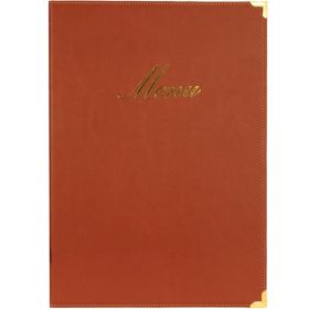 Classic A4 Menu Holder Wine Red 4 Pages - Genware
