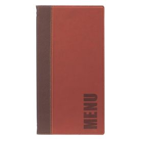 Contemporary Long Menu Holder Wine Red 4 Page - Genware
