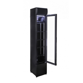 Prodis NT5-HC Slimline Single Door Black Finish Upright Bottle Cooler 99L