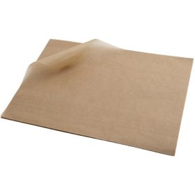 Greaseproof Paper 25X20cm (1000 Shts) Brown - Genware