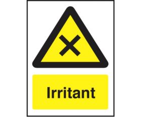 Irritant safety sign 150x200mm Self adhesive 