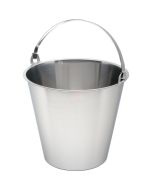 Swedish Stainless Steel  Bucket 10 Litre Graduated - Genware