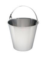 Swedish Stainless Steel  Bucket 12 Litre Graduated - Genware