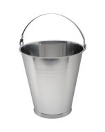 Stainless Steel Swedish Skirted Bucket 12L Graduated - Genware