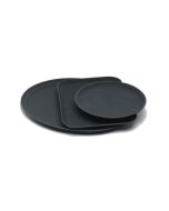 Tray Gengrip Fibreglass Round 16" Black - Genware