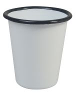 Enamel Beaker Grey & White 9cm Diameter