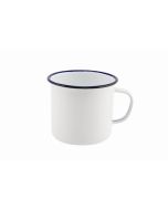 Enamel Mug White With Blue Rim 56.8cl / 20oz - Genware