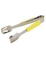 Genware Plastic Handle Buffet Tongs Yellow