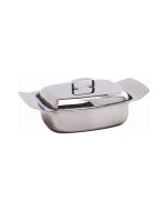 Stainless Steel Butter Dish & Lid 250G (0.5Lb) - Genware