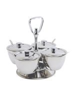 Stainless Steel Revolving Relish Server 3-Way (62399) - Genware