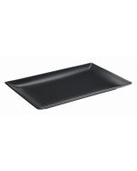 Luna Rect. Coupe Plate 30X20cm Black Stoneware Pack of 6