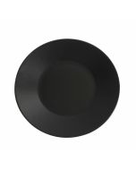 Luna Wide Rim Plate 27.5cm Ø Black Stoneware