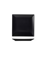 Luna Square Coupe Plate 21cm Black Stoneware