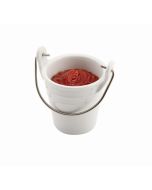 Porcelain Bucket W/ Stainless Steel Handle 6.5cm Ø 10cl