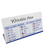 Food Allergen Notice - BT024 -  Write on, Wipe off